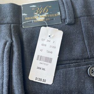 Brooks Brothers 346 Regent Fit wool Dress Pants.  New w/ tags.  38W 30L.
